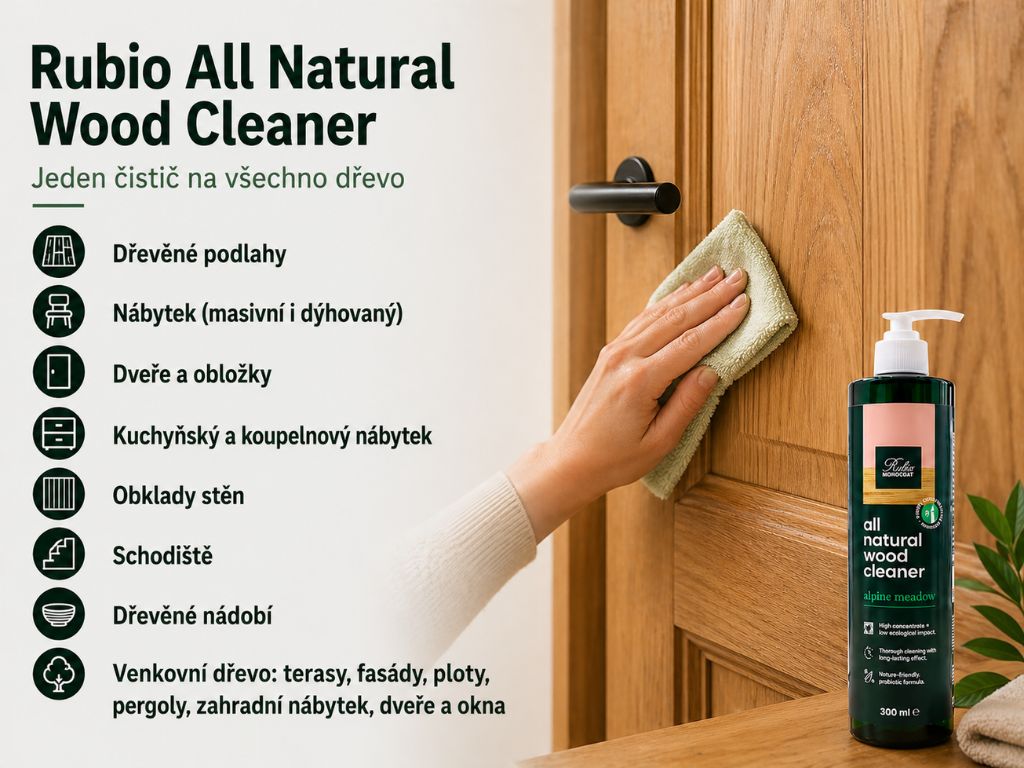 Rubio All Natural Wood Cleaneer - jeden čistič na všechno dřevo